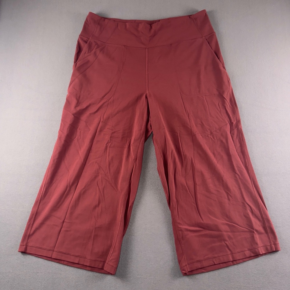 Lululemon Align Wide Leg Super-High-Rise Crop 23 Mulled Wine Size 20